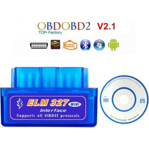 2019 Super Mini ELM327 Bluetooth V2.1 / V1.5 OBD2 Car Diagnostic Tool ELM 327 Bluetooth For Android/Symbian For OBDII Protocol