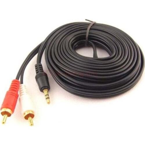 3M 10ft Audio 3.5mm Mini Jack AUX Male To 2 RCA Female Stereo Phono Speaker Cable AV RCA Cable 3.5 mm to 2 RCA Audio Video Cord