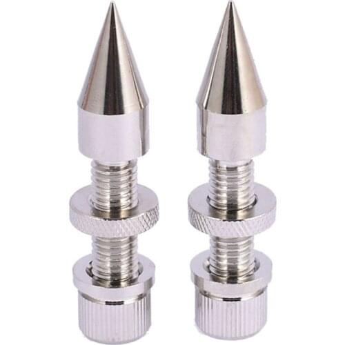 448F 4 sets Speaker Stand Spikes Isolation Spikes Stand Foot HiFi Speaker Shockproof Cone Base Pads Chrome-plated Spikes Base