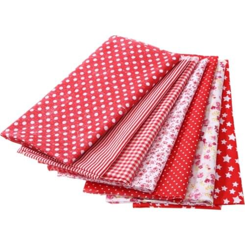 7pcs 25x25cm DIY Cotton Fabric Floral Printed Cloth Sewing Quilting Fabrics for Patchwork Needlework DIY Handmade Accessories