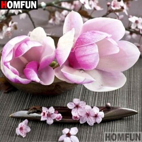 HOMFUN Full Square/Round Drill 5D DIY Diamond Painting "Flower landscape" 3D Embroidery Cross Stitch 5D Decor Gift A16851