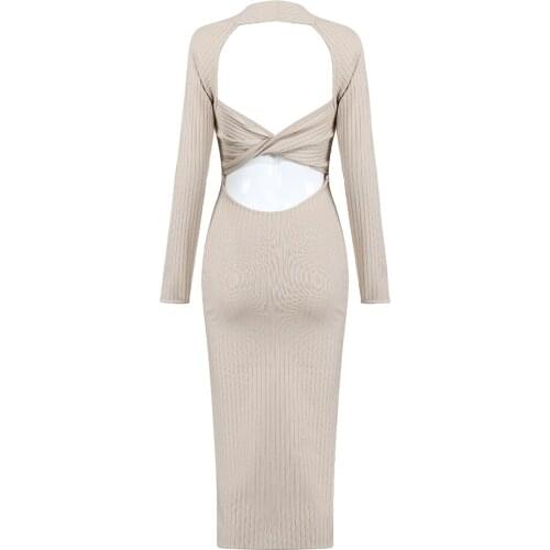 Bandage Bodycon Dress Party Elegant Dress Long Sleeve Summer Women Sexy Dresses Vestidos Ladies Clothes