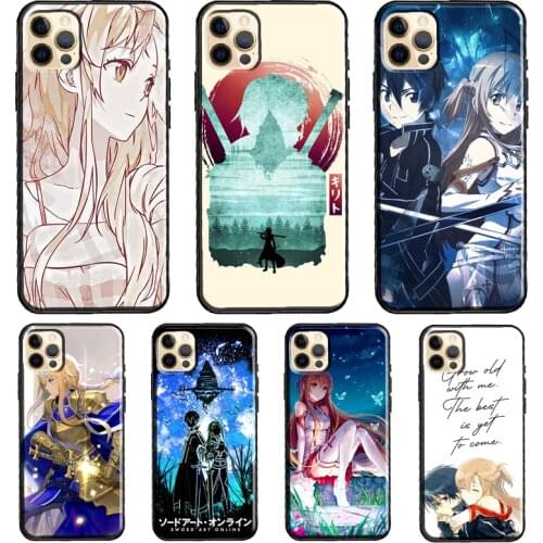 Sword Art Online Anime Silicone Case For iPhone XR X XS MAX SE 2020 6S 7 8 Plus 12 Mini 11 Pro Max Shell Cover