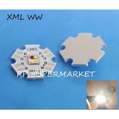 Cree XLamp XM-L RGBW RGB Warm White Color LED Emitter 4-Chip 20mm Star PCB Board