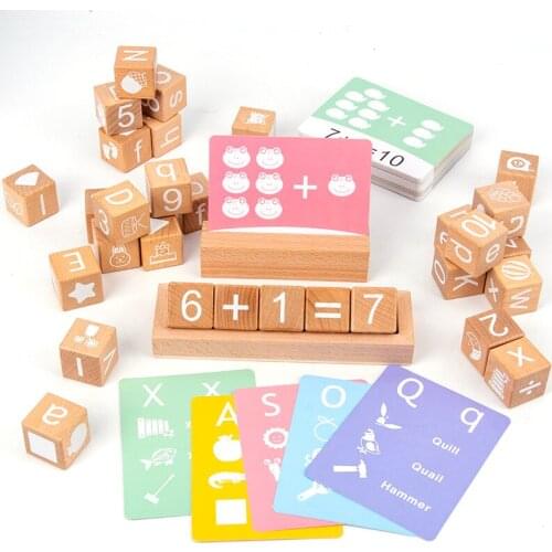 Children Educational Numbers Letters Learning Blocks Math Operations Words Cognitive Games Teaching Aids Toy Gifts For Kids