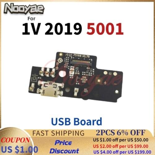 For Alcatel 1V 2019 5001 5001D 5001A USB Dock Charging Port Charger Board Flex Cable Board With Microphone MIC + Tracking