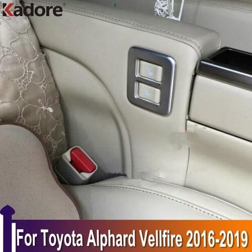 For Toyota Alphard Vellfire 2016 2017 2018 2019 Car Rear Tail Seat Adjust Switch Button Cover Trim Interior Accessories