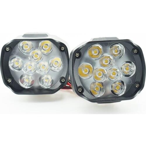 Huiermeimi Motorcycle Headlights Car Headlamp ATV Scooter Moto Spotlight 12V LED 6500K Motorbike Spot Head Lights Work Lamp DRL