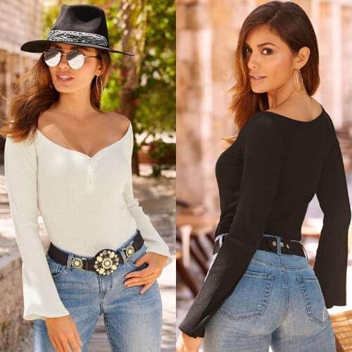 KIEDVLI Women's Knitted T-shirts