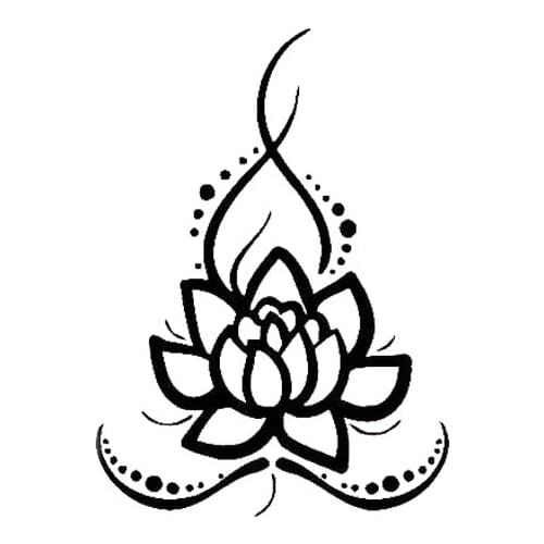 Car Stickers New Design Heavenly Lotus Flower Meditation Yoga Zen Boho Car Styling PVC 17cm X 12cm Vinyl Motorcycl Accessories