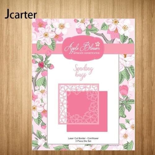 New Metal Cutting Dies Sending Hugs Flowers Square Craft Scrapbooking Handmade Knife Mould Blade Punch Stencils Dies Cut Model