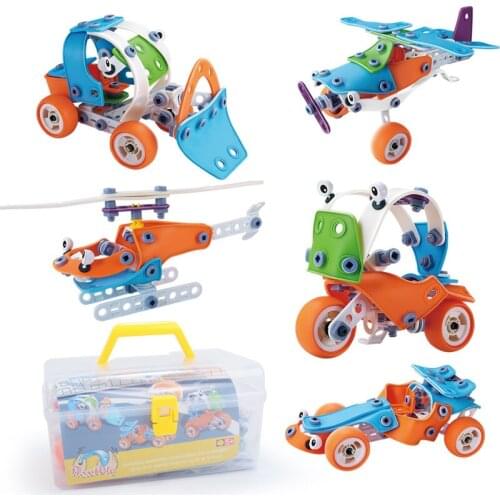 New Soft Rubber Building Blocks Disassembly Robot Childrens Toys Puzzle DIY Car Boy Education Toys 15 Hole Shape Intelligence