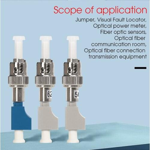 New single-mode fiber optic adapter connector ST male-LC female round to small square flange coupler for optical power meter