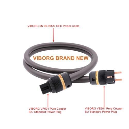 Brand New Viborg High End POWER CABLE VF501 VE501 AC Power Cord IEC EU Standard Audio Power Connector Wire HiFi DIY Good Quality