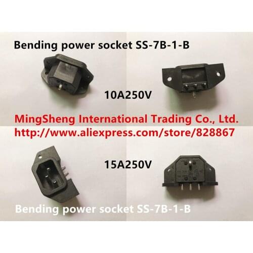 Original new 100% bending power socket SS-7B-1-B 10A250V 15A250V switch