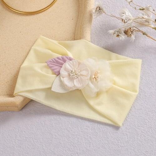 1pcs Baby Girl Headband with Double Lace Flower Headwrap for Child Kids Toddler Hairband for Newborn Hair Accessories