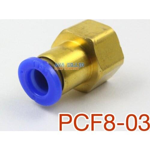 10 Pieces Tube OD 8mm x 3/8" BSPT Female Straight Pneumatic Connector Push In To Connect Fitting