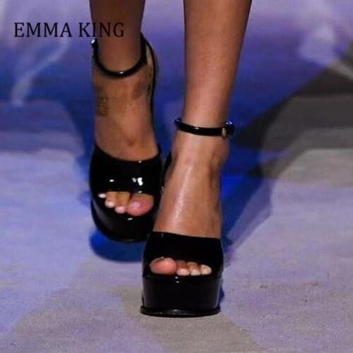 Summer Women Platform Sandals Open Toe High Block Heel Runway Shoes Fashion Ladies Party Wedding Footwear Sandalias Mujer 2021