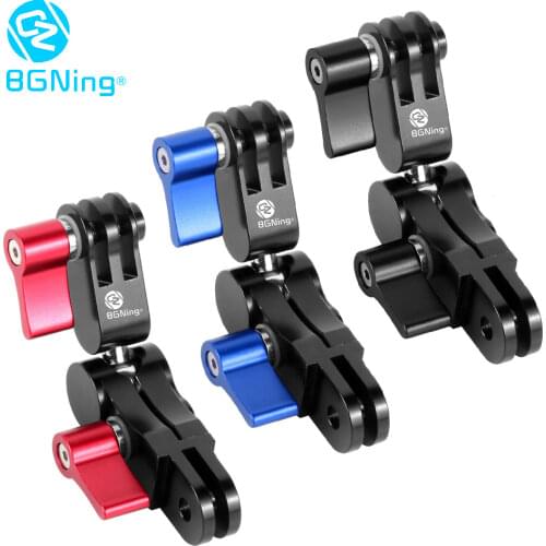 Mini 360 Degree Rotation Helmet Adapter Mount Magic Arm with 5D2 Locking Screw for Gopro EKEN for AKASO EK7000 4K Action Camera