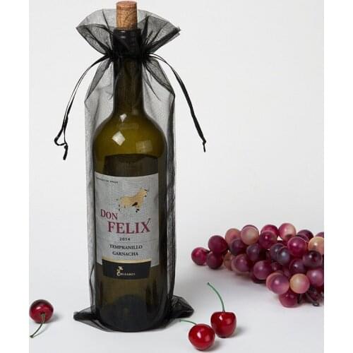 100 pieces organza single bottle wine gift bags