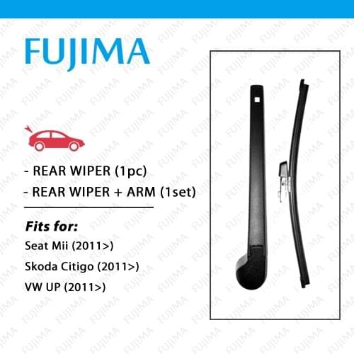 Rear Wiper and Arm for Seat Mii / Skoda Citigo / VW UP (2011-Onwards) Back Window Windscreen Rear Wiper Blade with Arm