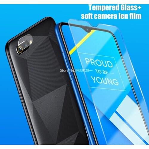 2IN1 Tempered Glass for Realme Narzo 10A 20A X2 X7 X50M Pro 5G Camera Lens Screen Protector for Realme V3 V5 5G Protective Film
