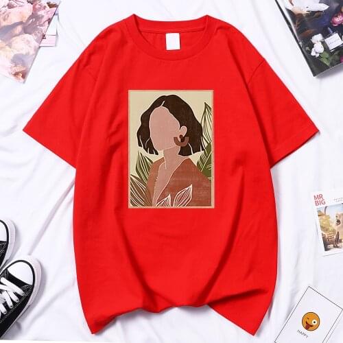 Ladies Print Graphic Comics Woman T Shirt Harajuku Vintage T-Shirt Korean Style T-Shirts 2021 Summer Women Short Sleeve Tops