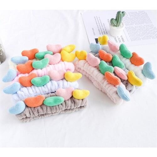 10pcs/lot Soft Coral Fleece Hairbands for Women Wash Face Headband Makeup Head Wrap Turban Elastic Hair Bands Hair Accessories