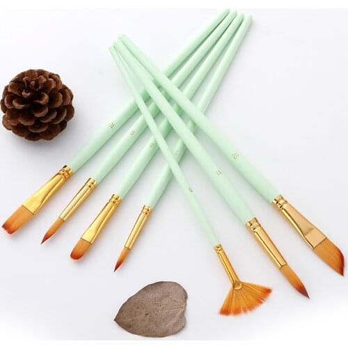 12pcs Multiple Mediums Brushes Paint Brushes Set Kit with Nylon Hair for Artist Acrylic Aquarelle Gouache Oil
