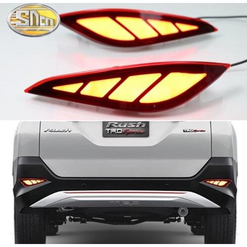 2-in-1 Functions LED Reflector Lamp Rear Fog Lamp Bumper Light Brake Light For Toyota Rush 2018 2019 2020