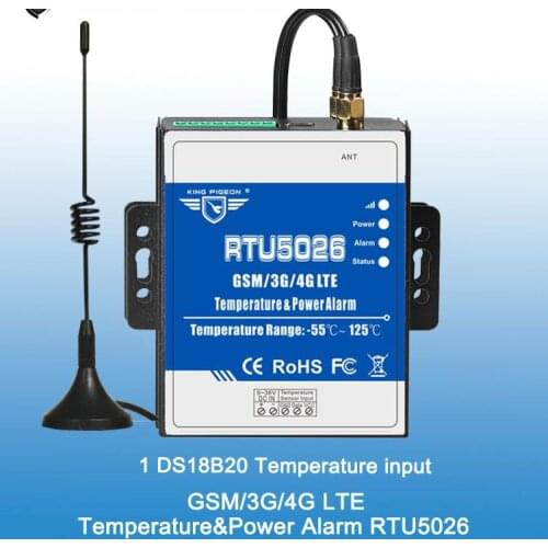 2G 3G 4G GSM Telemetry Temperature Monitoring Alarm Modbus RTU Support Remote Reset Reboot by SMS RTU5026