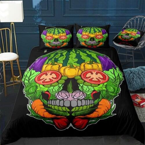 Gift for Veganer Vegtable Duvet Cover Comfortable Quilt Home Decora Design Universal Bedding Set Bedclothes+Pillowcase 3pcs