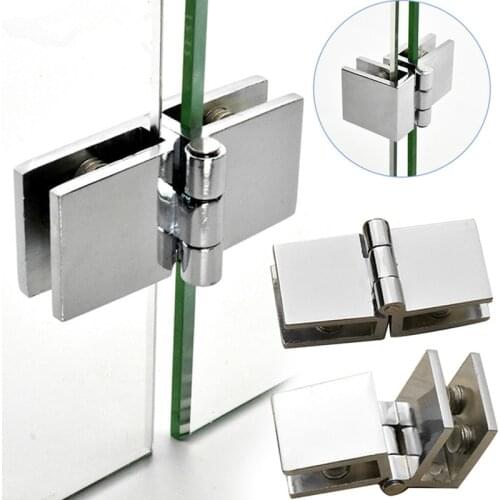 4 PCS Cabinet Glass Door Hinges Wine Door Hinges Glass Hinges hardware Suitable for glass thickness 5-8mm. 90/180/0 degree