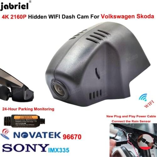 4K 2160P New Wifi Car DVR Dash Cam for Volkswagen VW Passat Tiguan Allspace Atlas Golf Arteon Sharan Magotan Skoda Karoq Seat