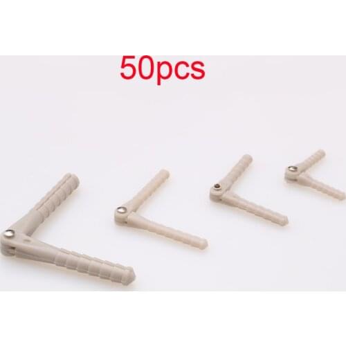 50PCS Diameter 2mm/2.5mm/4.5mm Super Light Pivot Pinned Round Plastic Hinges Needle Loose Leaf DIY for RC Fixed-wing Aircraft