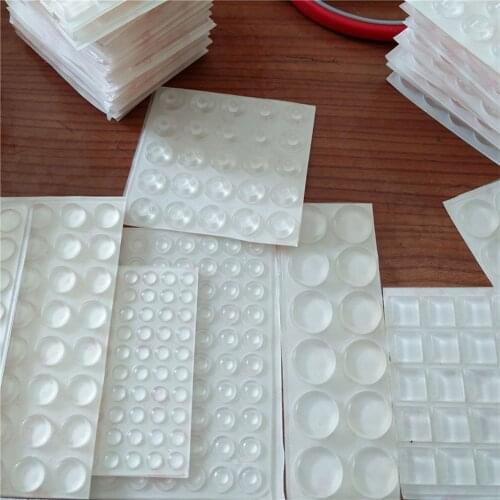 50PCS Self Adhesive For Drawer Cabinet Door Feet Protective Durable Furniture Cupboard Cushion Silicone Mat Transparent Non Slip