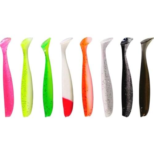 55/65/70mm Soft Lure Shad 3D Eyes Wobbler Silicone BaitSea Worm Swimbait Streamer Silicone Lure Spinnerbait Accessories