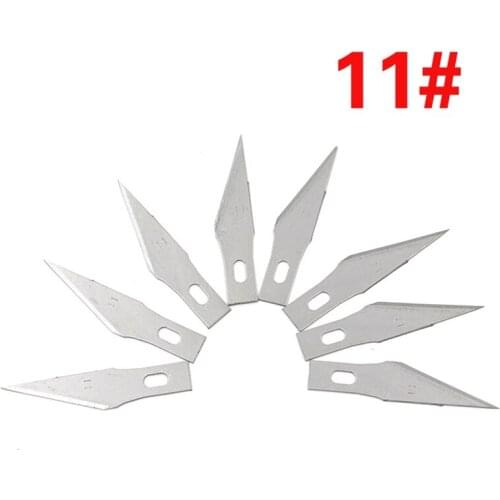 8Pcs/11#Lot Stainless Steel Carving Knife Blade Wood Graver Carver Blades Hand Tools