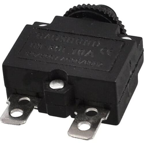 Promotion! AC 125/250V 10A Circuit Breaker Thermal Overload Protector Black