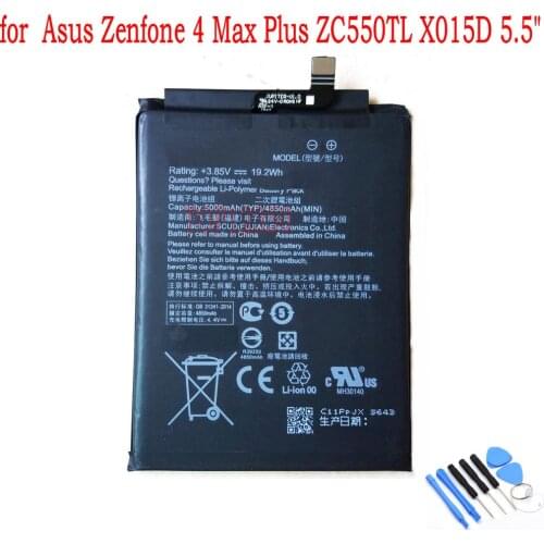 100% NEW Original 5000mAh battery For Asus Zenfone 4 Max Plus ZC550TL X015D 5.5" Mobile phone