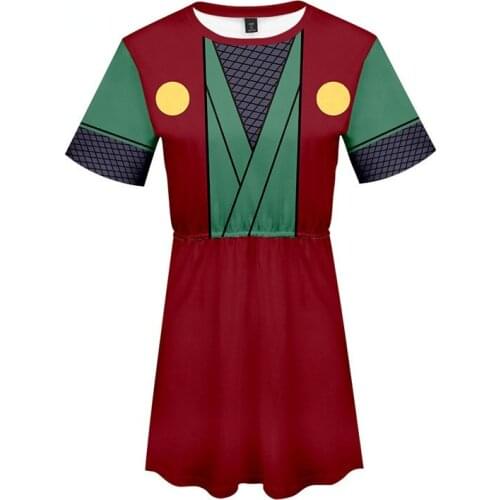 Anime Cosplay Shirt Dress Gown Short Sleeve T shirt Tees Uzumaki Akatsuki Haruno Sakura Shorts Disfraz Womens Clothes