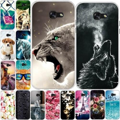 Case For Samsung A5 2017 Case Silicone Coque Capa Soft TPU Back Cover For Samsung Galaxy A5 2017 A520F Case Cover Hoesje Flower