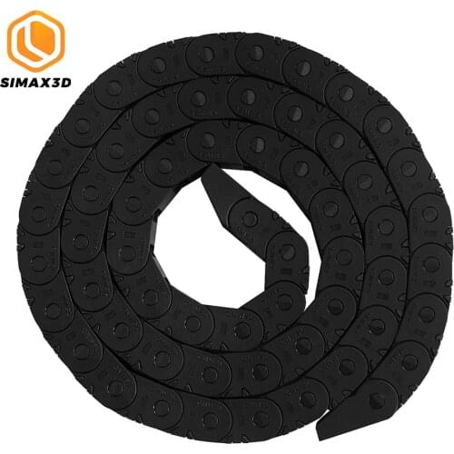 SIMAX3D 10x10mm Black Plastic Cable Wire Carrier Drag Chain 1M Length for CNC with End Connectors Bridge Type 3D Printer Parts