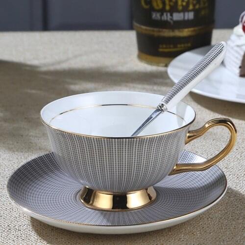 Flower Design European Bone china coffee set Top Grade Porcelain coffee cup and saucer Luxury Gifts Pearl glaze