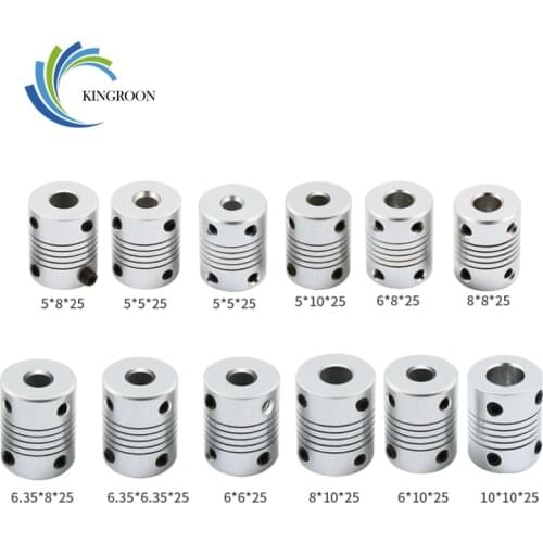 KINGROON 10pcs Flexible Shaft Coupler 5mm To 8mm 3D Printer Stepper Motor Couplings CNC Motor Jaw Shaft Coupler 3D Printer Pats