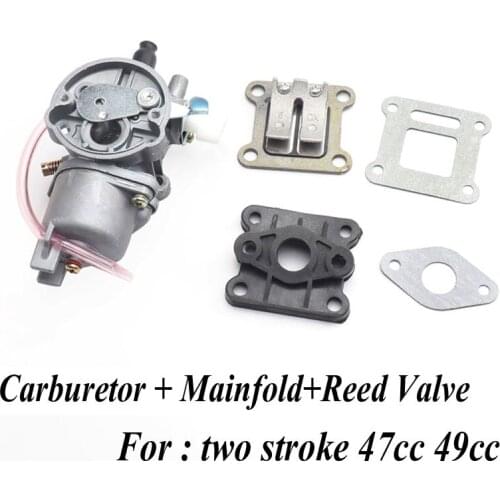 47cc 49cc Carburetor Reed Valve Mainfold Kit for pocket bike Mini ATV/Dirt bike