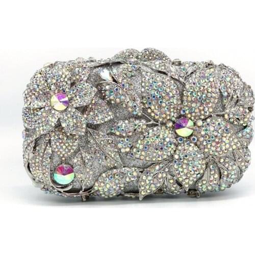 Trendy Fashionable Luxury New Designed Diamond Hand Bag Evening Bling Bag Clutch Bridal Designer Luxury Diamond Bag