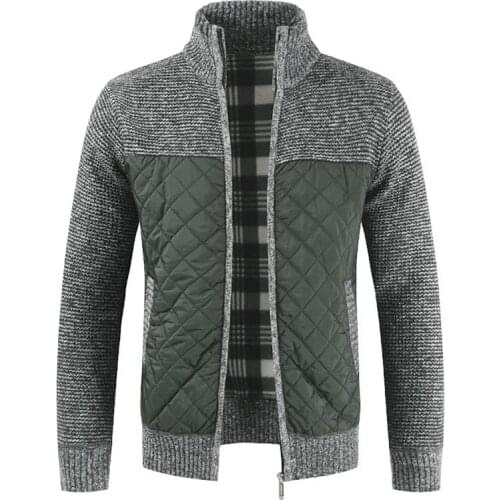 2020 Men Sweaters Autumn Winter Warm Knitted Sweater Jackets Cardigan Coats Male Clothing Casual Knitwear Patchwork Jumper