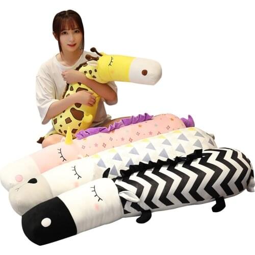 2020 new Cartoon long throw pillow clip leg sleep pillow double bed big pillow lovely girl removable washable unicorn cute