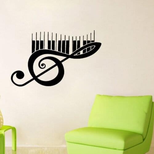 New Design Music Notes Wall Sticker Home Decor Art Mural Kids Children Room Decoration Music Room Poster Nursery Wallpaper